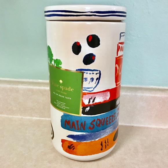 NWT Kate Spade Tall Canister | All in Good Taste - Picture 3 of 7